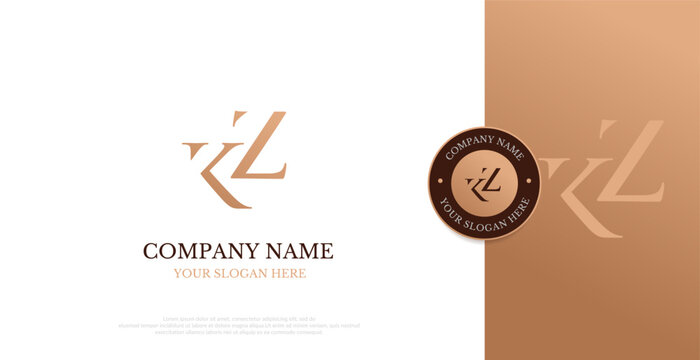 Initial KZ Logo Design Vector 