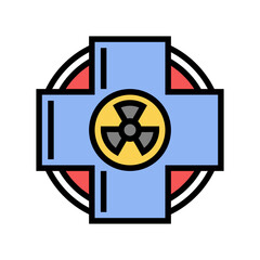 nuclear medicine lab energy color icon vector. nuclear medicine lab energy sign. isolated symbol illustration