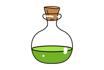 Zaubertrank grüne Elixir Flüssigkeit Halloween Vektor Design