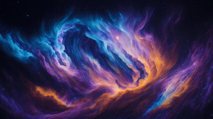 a magnificent vibrant nebulae and swirling galaxies