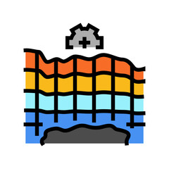 oil reservoir simulation petroleum engineer color icon vector. oil reservoir simulation petroleum engineer sign. isolated symbol illustration
