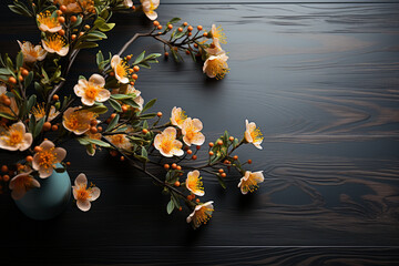 flowers Wooden planks background Wooden Texture