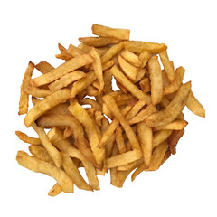 Crispy French Fries on White Background