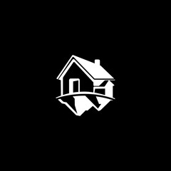 Mountain House Vector Logo Design, House Logo