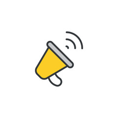 Megaphone icon design with white background stock illustration