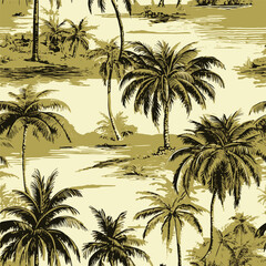 Obraz na płótnie Canvas Seamless Colorful Hawaii Palms Pattern. Seamless pattern of Hawaii Palms in colorful style. Add color to your digital project with our pattern!
