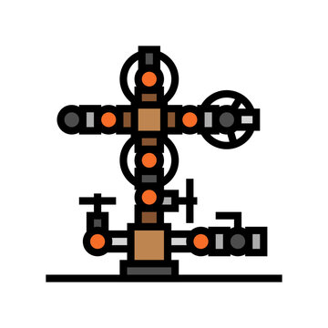 oil wellhead petroleum engineer color icon vector. oil wellhead petroleum engineer sign. isolated symbol illustration