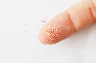 micro plastic sign on white background