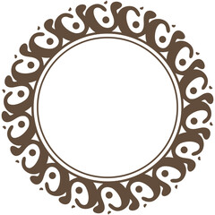 Decorative round vintage frame for labels, tags and invitations