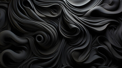 Velvet Noir: A Luxurious High-Definition Wallpaper in Creamy Black - AI Generative