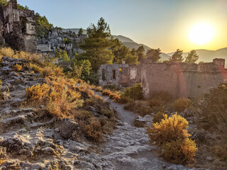 Fototapeta na wymiar Kayakoy abandoned village Fethiye Turkey