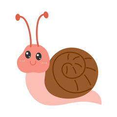 Cute cartoon insects with friendly faces illustration. Cute bugs and insects cartoon characters. Vector flying and crawling animals set