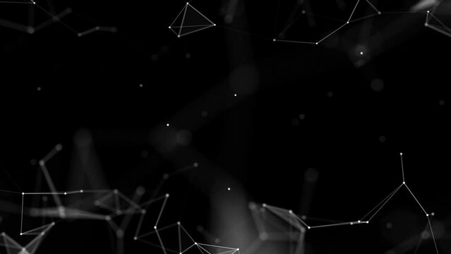 White Futuristic Matrix Line on Black for overlay