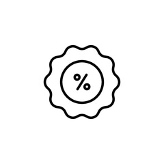 Discount icon design with white background stock illustration