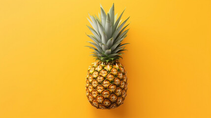 pineapple on a yellow background