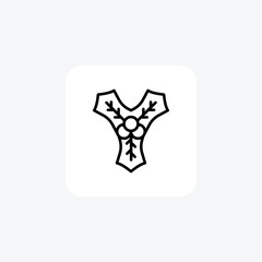 Tranquil Leaf, garden, foliage Vector Line Icon