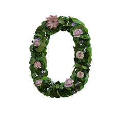 Flowers 3D Alphabet or PNG Letters