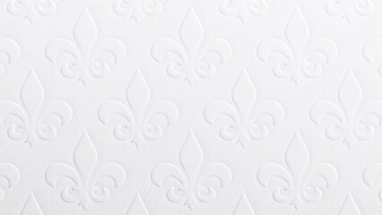 Fleur de lis embossed paper background texture