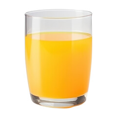 glass of orange juice isolated on transparent background cutout