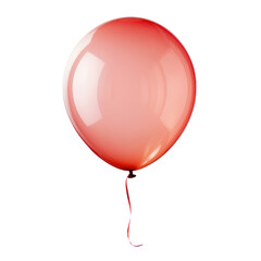 red balloon isolated on transparent background cutout