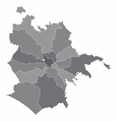 Obraz na płótnie Canvas Rome administrative map
