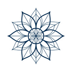 Mandala vector element round ornament decoration for adult coloring pages, stress relief and relaxation meditation, tattoo, henna, etc