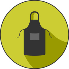 Apron icon, flat kitchen icons