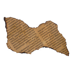 Burnt Ripped Newspaper Old Transparent