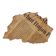 Burnt Ripped Newspaper Old Transparent