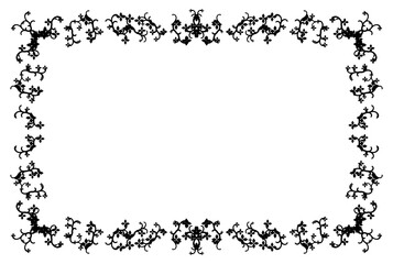 Black frame ornament art decorative boarder dark antique artwork