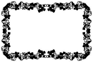 Black frame ornament art decorative boarder dark antique artwork