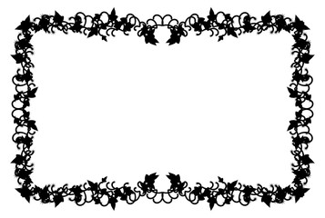 Black frame ornament art decorative boarder dark antique artwork