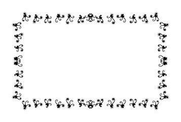 Black frame ornament art decorative boarder dark antique artwork