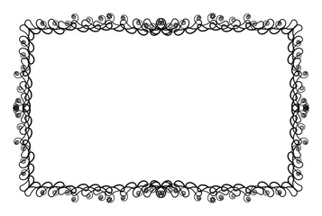 Black frame ornament art decorative boarder dark antique artwork