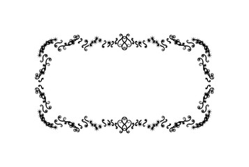 Black frame ornament art decorative boarder dark antique artwork