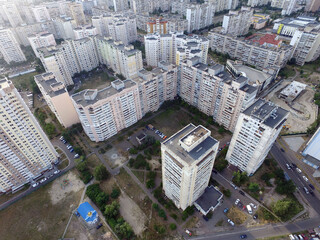 Residential area of Kiev (aerial image).