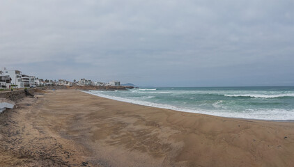 Pacific Ocean in Lima, Peru. Punta hermosa popular Beach south.