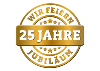Sticker Wir feiern 25 Jahre Jubiläum