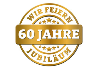 Sticker Wir feiern 60 Jahre Jubiläum