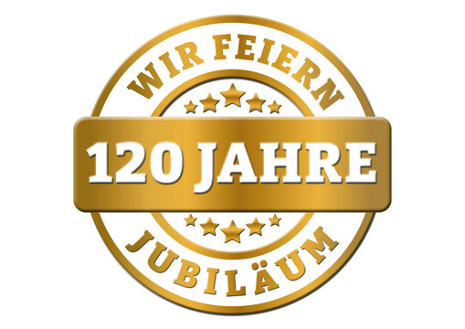 Sticker Wir feiern 120 Jahre Jubil&auml;um