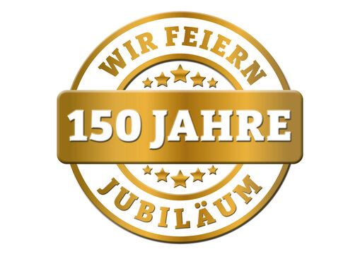 Sticker Wir feiern 150 Jahre Jubil&auml;um