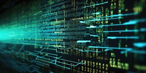 Computer screen displaying complex coding project with lines of code and symbols, concept of Programming Logic, created with Generative AI technology