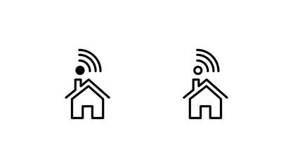 Fototapeta premium Smart Home icon design with white background stock illustration