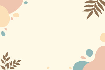 Illustration Vector Graphic of Aesthetic Background Template with Minimalist Pastel Colors and Nature-inspired Accents. Simple and Minimalist Background Template.
