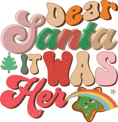 Retro Christmas Sublimation Design