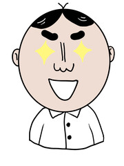 man cartoon character face png