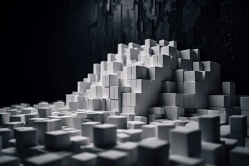Blocks made of expanded polystyrene. Generative AI