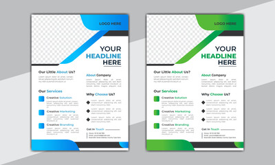 Corporate creative colorful business flyer template design