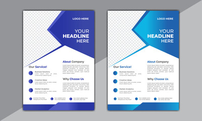 Corporate creative colorful business flyer template design