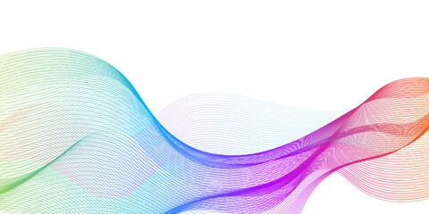 Abstract flowing wave lines. Design element for technology, science, modern concept illustration background